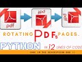 How To Rotate a PDF File and Save it Permanently  || Using Python || PYTHON PROJECTS