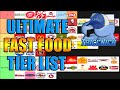 The ULTIMATE Fast Food Tier List