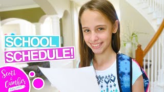 😁HER MIDDLE SCHOOL CLASS SCHEDULE!!!📓 | Scott and Camber