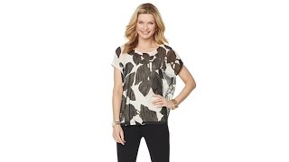 MarlaWynne Printed SemiSheer Top with Camisole