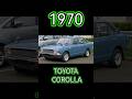 TOYOTA COROLLA of Evolution (1970-2023) #shorts #short #viral