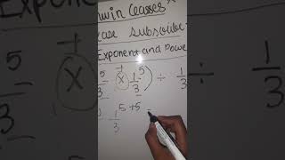 EXPONENT AND POWER #maths #shorts
