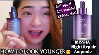 HOW TO LOOK YOUNGER😍 |ANTI AGING SKINCARE |10 years younger! Korean skincare|Missha Time Revolution