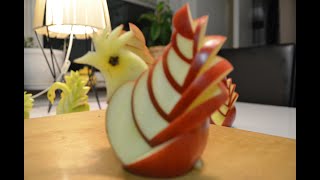 how to make apple swan by chef maher