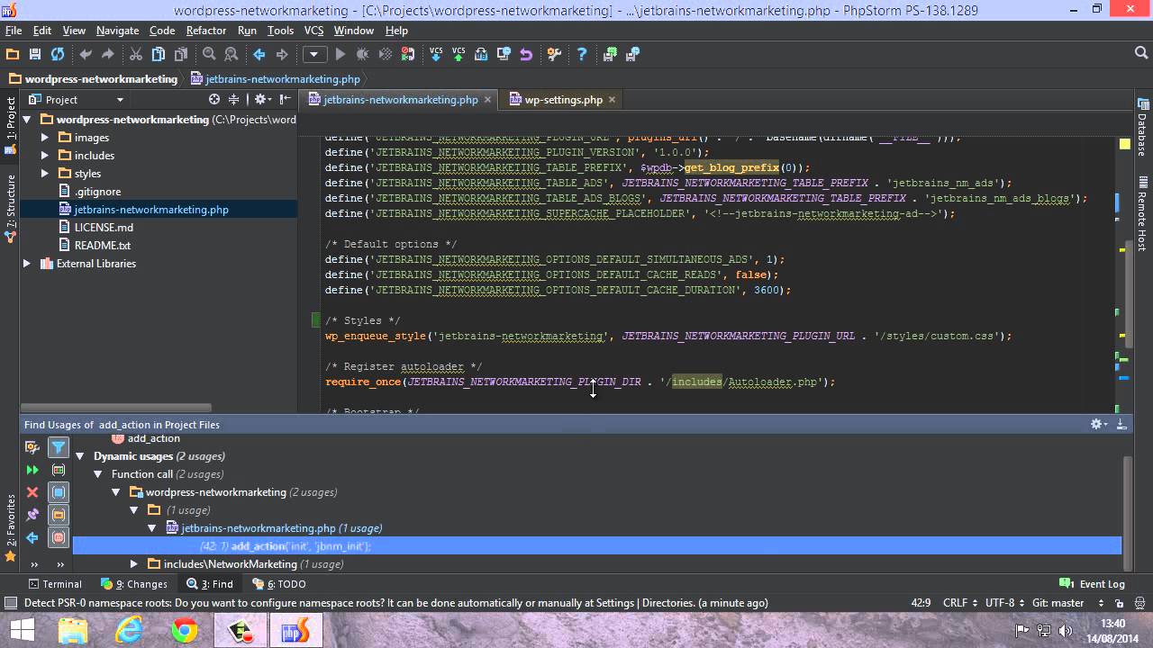 Wordpress Support In Phpstorm 8 Youtube