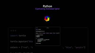 Captivating colors and patterns in an animated spiral! 🌀✨ | Python | Turtle