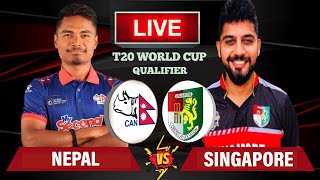 NEPAL VS SINGAPORE T20 WORLD CUP QUALIFIER LIVE | NEPAL VS SINGAPORE LIVE MATCH SCOREBOARD