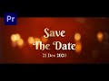 How To Create Wedding Invitation Video In Premiere Pro Animated Golden Wedding Title Preset Hindi