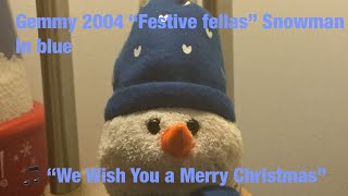 Gemmy 2004 Festive Fella Snowman (Blue)