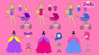 dolls drawing & playing