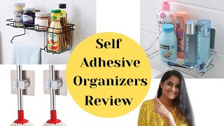 Self Adhesive No Drill Shelves | Kitchen \u0026 Bathroom Organizers | Mop \u0026 Broom Holder | #HOKIPO Review