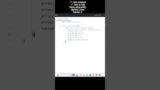 Java ArrayList add() Method | How to Add Items in ArrayList | Java Tutorial#coding #learnwithrehan