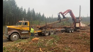 David Hull Hauling PHS Forestry Logs With His 1972 Kenworth Logging Truck