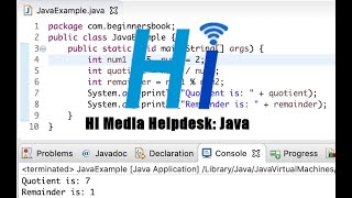 HI Media Helpdesk: Java Tutorial - Part 4 IF/ELSE STATEMENTS