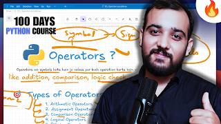 Operators & it's Types in Python with Example | Python 100 Days by Coding Wallah Sir