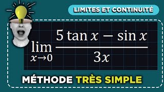 Calcul de limites-Exercice corrigé(méthode simple et efficace