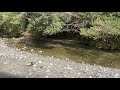 せせらぎ公園 石手川の川遊びや水遊びポイントの風景　愛媛県松山市