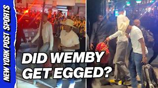 Knicks Fans EGGED Victor Wembanyama outside Spurs hotel!