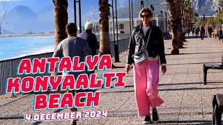 Antalya Konyaaltı Beach 4 December 2024 #antalya #turkey #konyaaltı #citytour #sahıl #آنتاليا