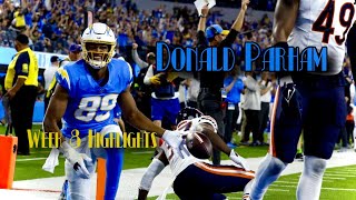 Donald Parham Week 8 Highlights | ALL Touches | Week 8, 2023 | WIN vs Chicago | Justin Herbert TD