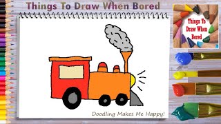 How To Draw A Train ( How To Draw Easy Stuff But Cool )