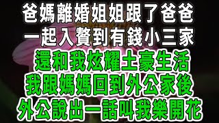 爸媽離婚姐姐跟了爸爸，一起入贅到有錢小三家，還和我炫耀土豪生活，我跟媽媽回到外公家後，外公說出一話叫我樂開花#中老年心語 #深夜讀書 #幸福人生 #花開富貴#深夜淺讀【荷上清風】