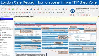 London Care Record : How to access it from TPP SystmOne