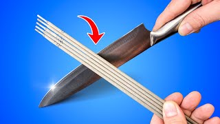 Razor Sharp KNIFE in 1 Minute! THIS Tool Works Like Magic