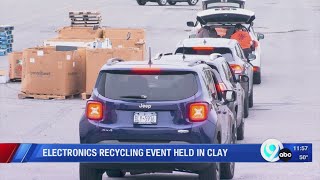 Electronics recycling event held in Clay