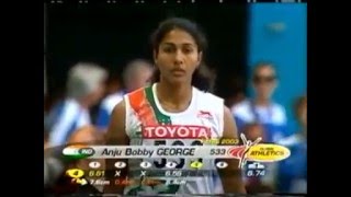 Indian Athlete Anju Bobby George's Long Jump at World Athletic Championships 2003