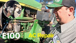 E100 | John Deere 7810 Tractor AC Repair - Compressor, Dryer, Expansion Valve, Blower