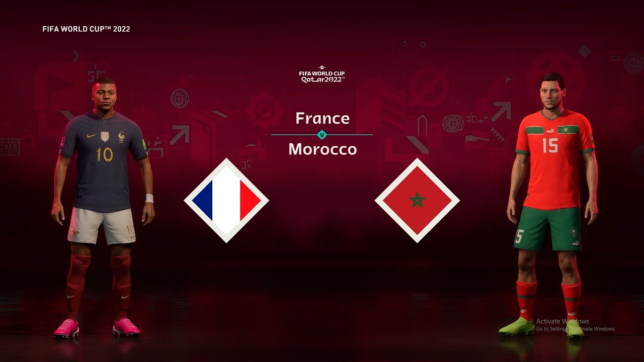 FIFA 23 - France Vs Morocco | Semi Final | Qatar World Cup | 4K - YouTube