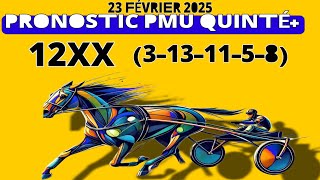 PRONOSTIC PMU QUINTÉ+ 23 FÉVRIER 2025