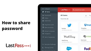 LastPass: How To Share Password Tutorial 2024