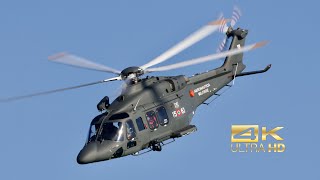 (4K) AgustaWestland HH-139B AW-139M Italian Air Force flying Display Jesolo Beach Airshow 2023