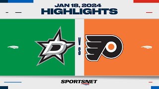 NHL Highlights | Stars vs. Flyers - January 18, 2024