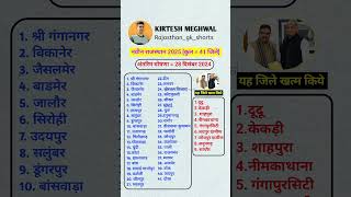 Navin Rajasthan 2025 ( new jile) ।। bhajanlal Sarkar announced new district in Rajasthan