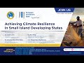 EIB at COP26 - Achieving climate resilience in small island developing states