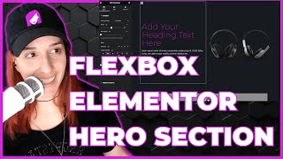 How to use Elementor's flexbox containers to make a hero section - beginners tutorial