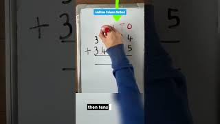 How to Use Addition Column Method #Maths