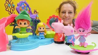 Peppa Pig spielt mit Trolls Toys. Lehrreiches Video für Kinder auf Deutsch. Wir lernen Zahlen.