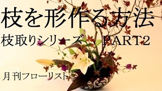 枝物を枝取りして形作る方法ＰＡＲＴ2～月刊フローリスト10月号How to Do 画~FlowerTV