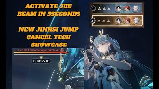 NEW JINHSI 5S BEAM JUMP CANCEL TECH| Jinhsi Jianxin blender comp vs Hazard Tower | Wuthering Waves