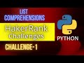List Comprehensions in #python | hackerrank solution #1