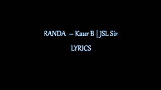 Paranda |Kaur B | JSL Singh (LYRICS)