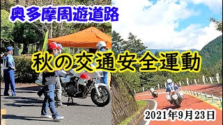 【奥多摩周遊道路】秋の交通安全運動だから白バイとツーリングした【モトブログ】