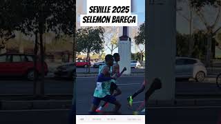 Seville Marathon 2025 leading group \u0026 Selemon Barega #runnung #spain #sports #marathon #maraton