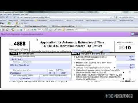 How to File Tax Return Extension Form 4868 How to File Tax Return Extension Form 4868