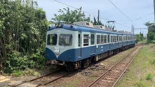 銚子電鉄2000形2001編成　外川行　笠上黒生駅発車