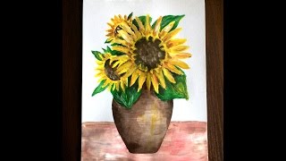 Painting-Sunflower / Maľovanie- Slnečnica